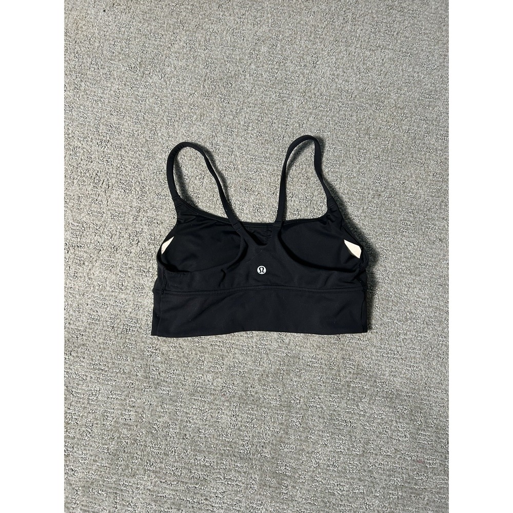 lululemon athletica Sports Bra Black M B Cup Wireless Pullover Logo